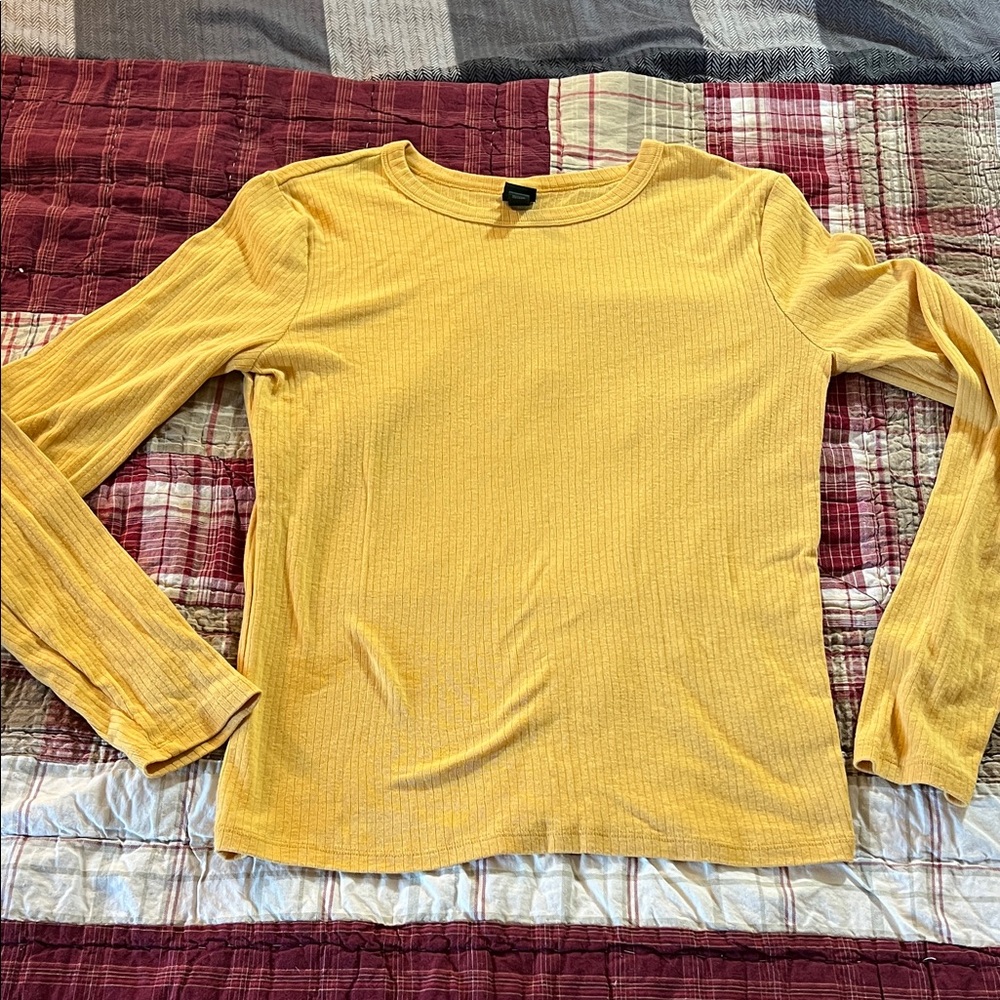 Wild Fable Yellow Ribbed Top